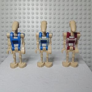 LEGO Battle Droid Minifigures (x3) - Security, Pilot - Star Wars - Clone Wars